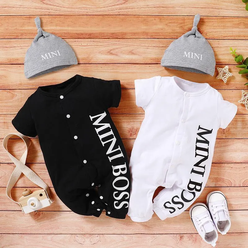 2-piece Letter Printed Bodysuit & Hat for Baby Boy（No Shoesï¼?Wholesale