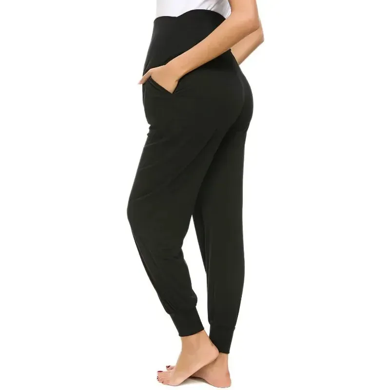 2024 Women's Yoga Sports Pants European and American Women's Pants New Elegant Temperament Tight Fit Maternity Pants