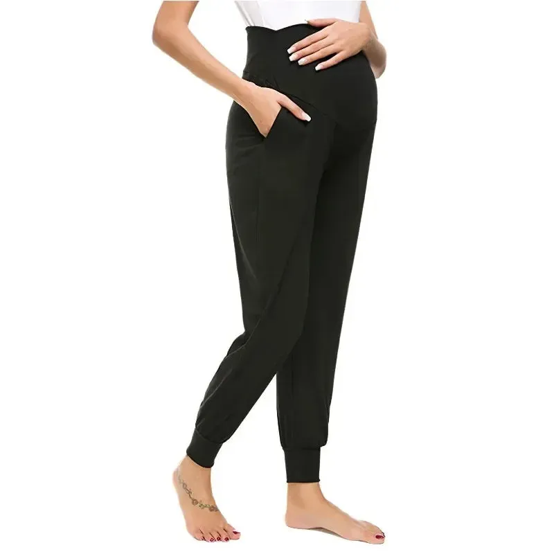 2024 Women's Yoga Sports Pants European and American Women's Pants New Elegant Temperament Tight Fit Maternity Pants