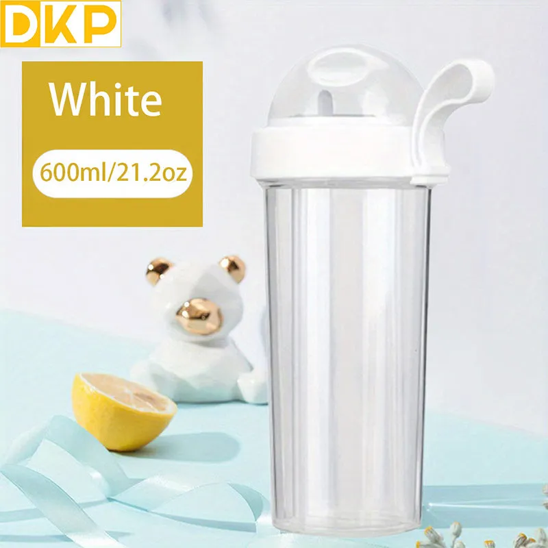 420ml/21.2oz 600ml DKP Double-Drinking Water Bottle - 14.8oz Creative Cup With Straws For Adults - Perfect For Outdoors, Cycling, Camping, Hiking, Travel, Office, Gym, And School