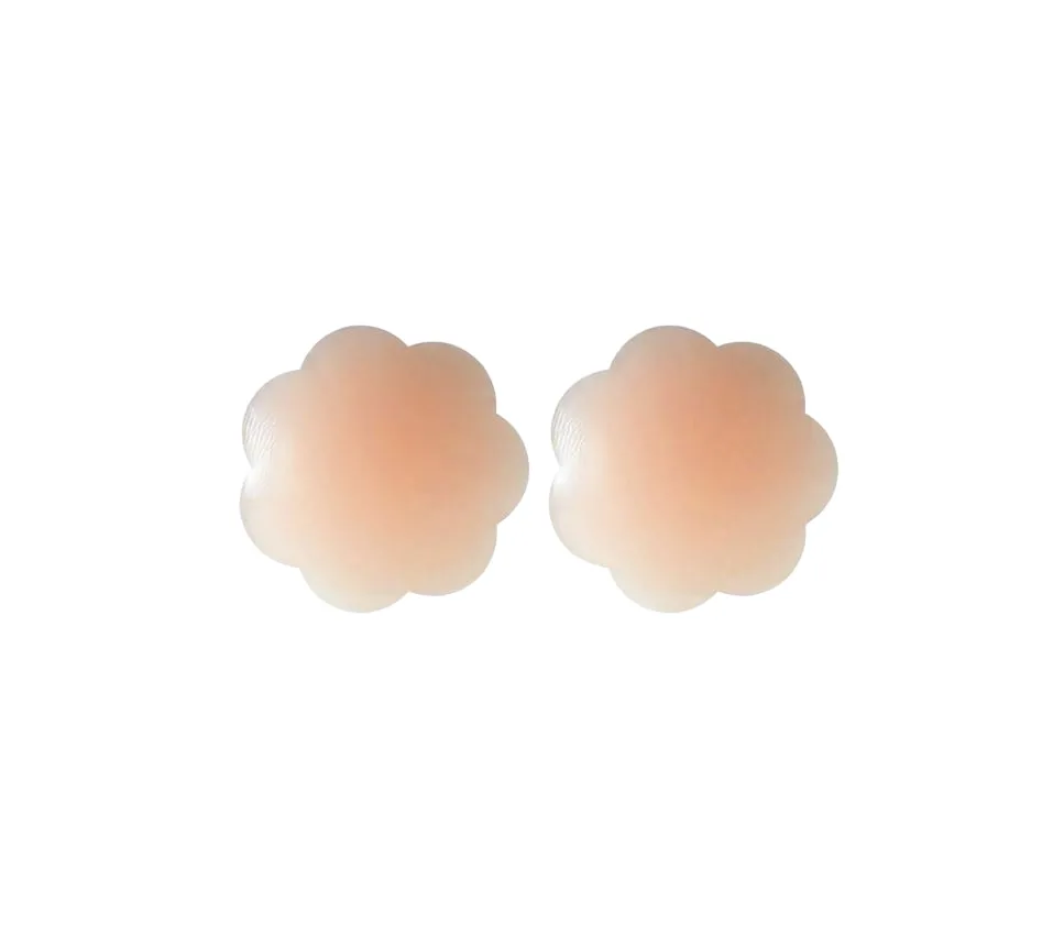 5 x Reusable Nipple Covers Petal Stick On Silicone Nude Boob Cover