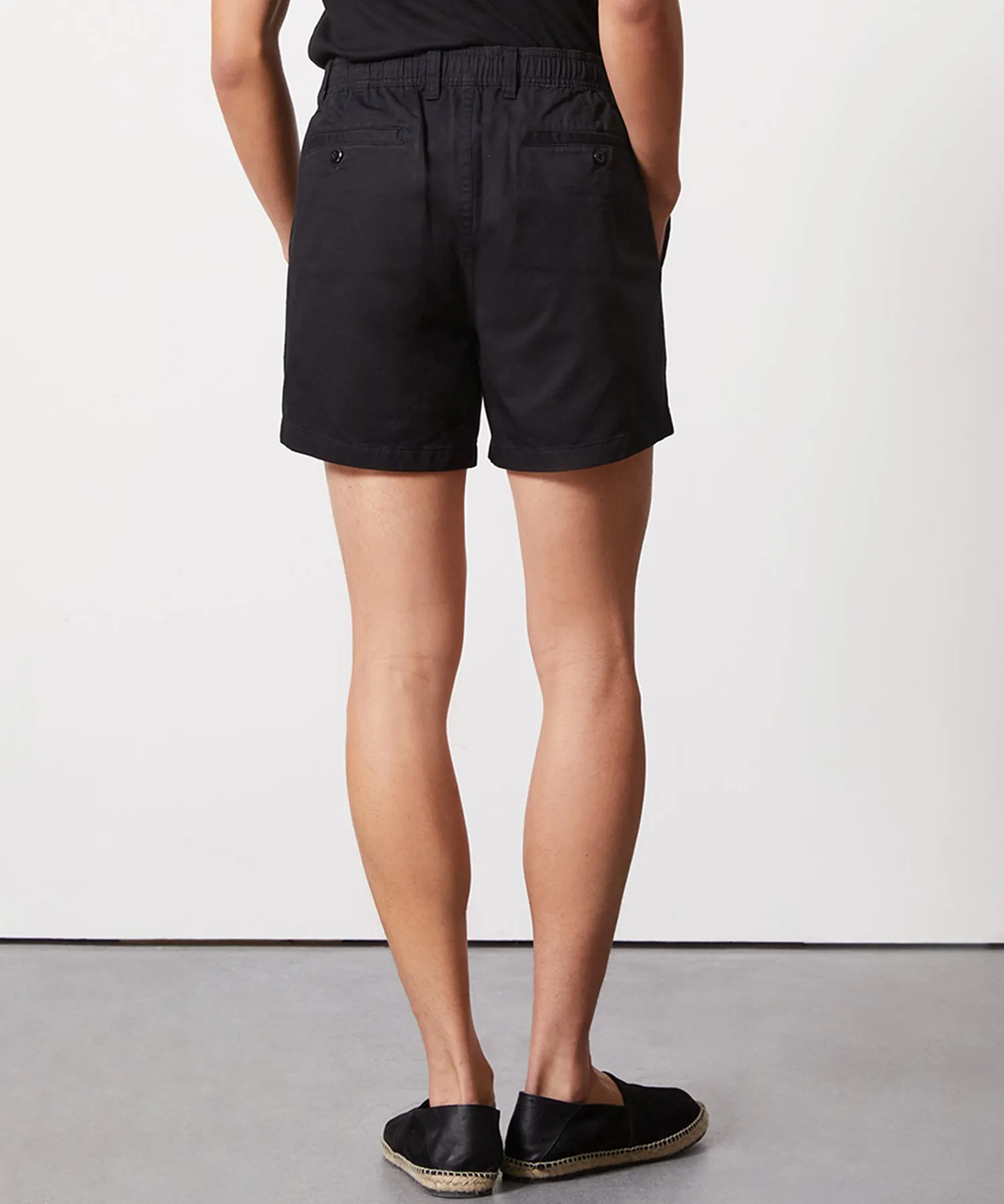 5" Cotton Beachcomber Short in Black