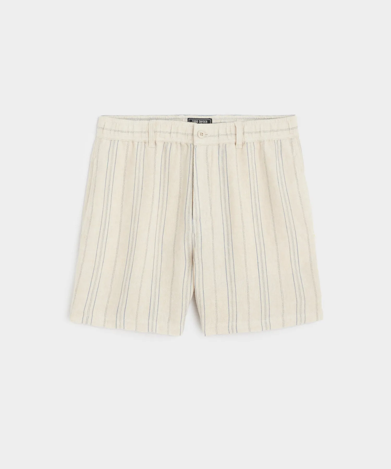 5" Linen Beachcomber Short in Cream Stripe