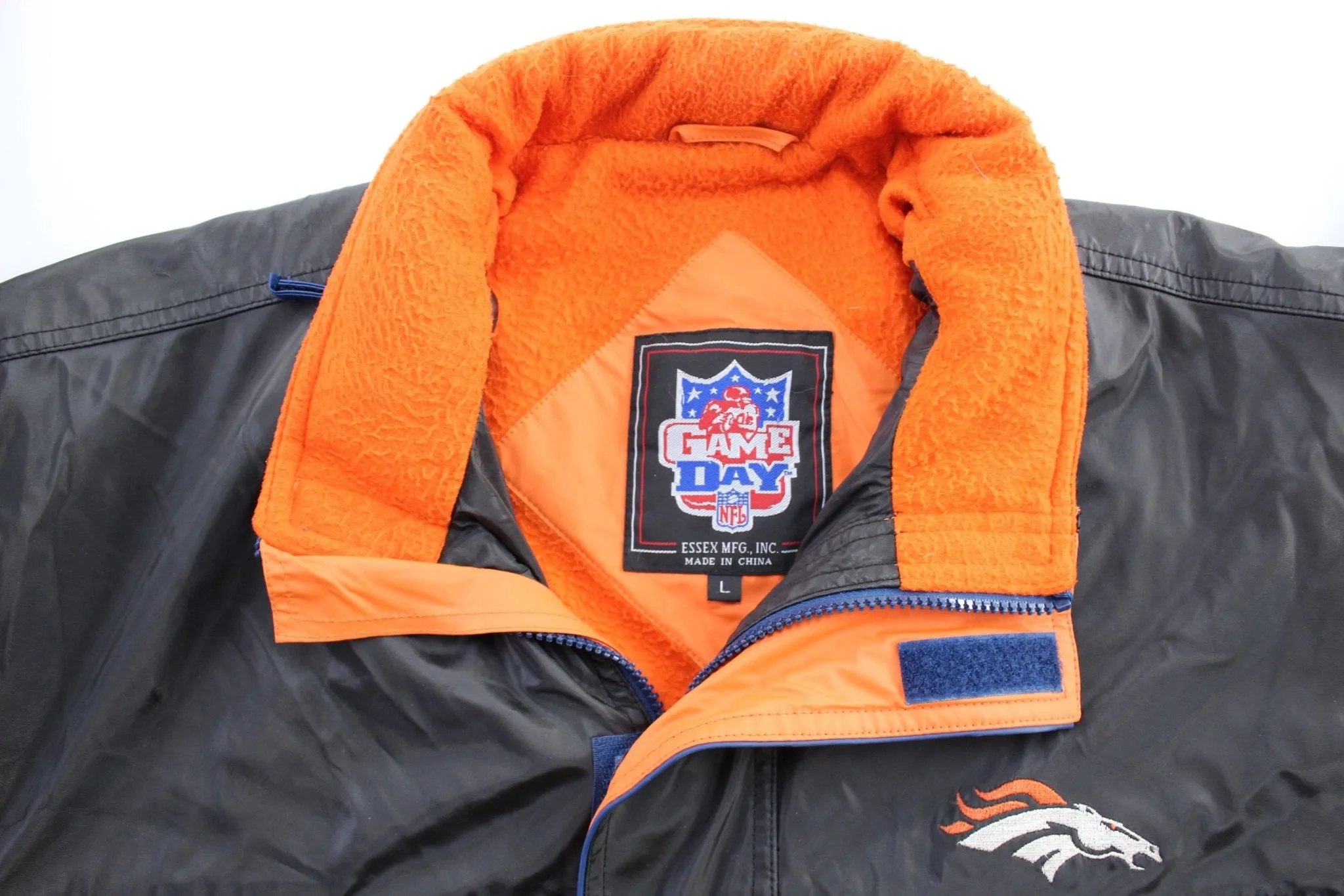 90's Denver Broncos Embroidered Zip Up Jacket