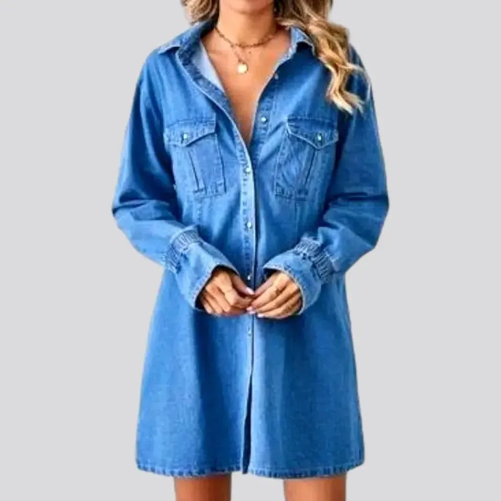 90s style jean dress