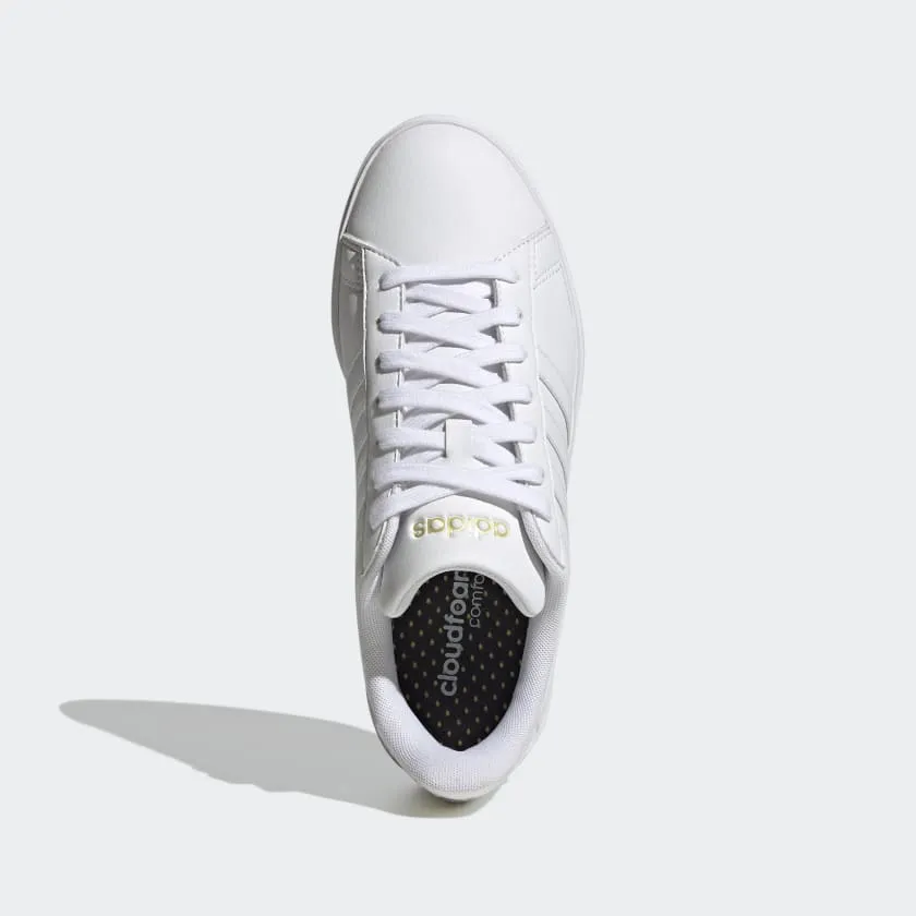 ADIDAS GRAND COURT CLOUDFOAM  - WOMEN - WHITE/GOLD