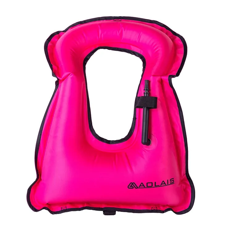 Adult Portable Snorkeling Buoyancy Inflatable Vest Life Jacket Swimming Equipment, Size:650*450mm (Purple)