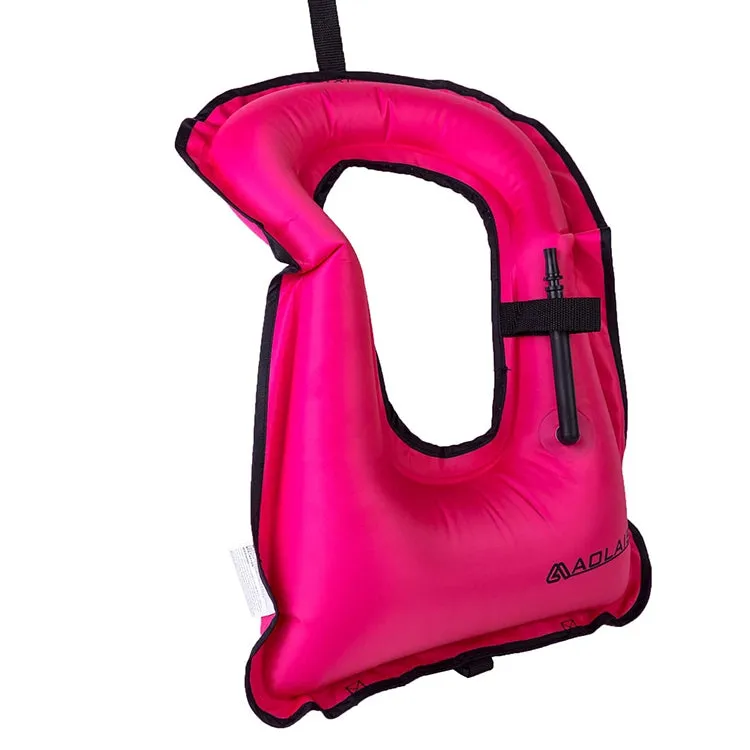 Adult Portable Snorkeling Buoyancy Inflatable Vest Life Jacket Swimming Equipment, Size:650*450mm (Purple)