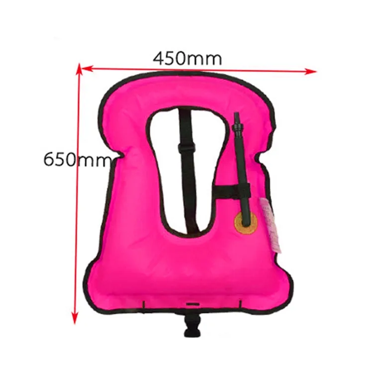 Adult Portable Snorkeling Buoyancy Inflatable Vest Life Jacket Swimming Equipment, Size:650*450mm (Purple)