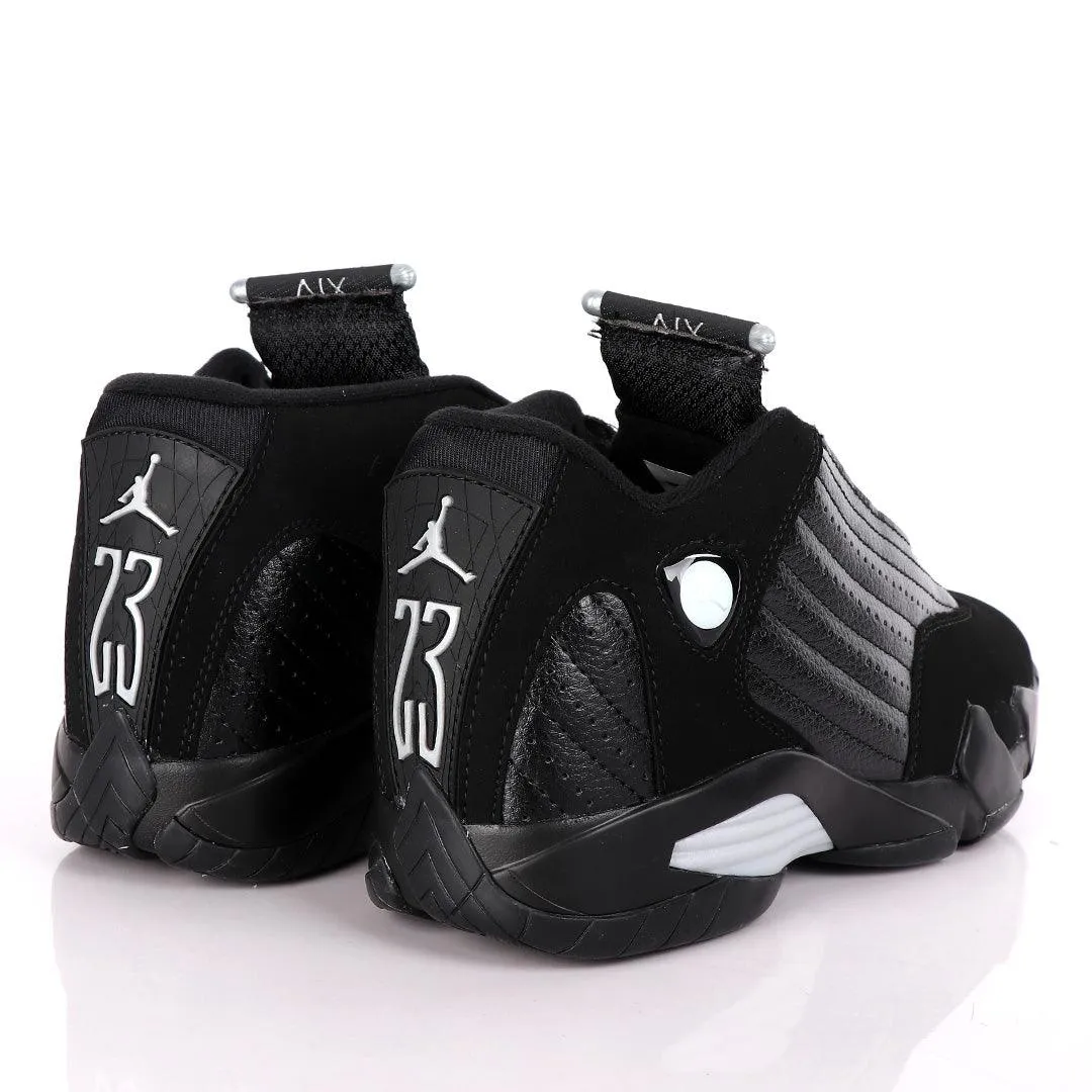 Air Jordan 14 Retro Royal Black Suede Sneakers