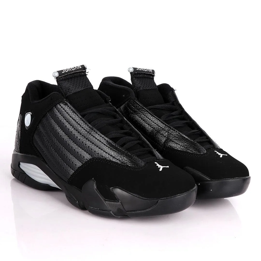 Air Jordan 14 Retro Royal Black Suede Sneakers