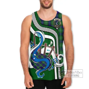 Alexander Tartan Men's Tank Top with Epic Bagpipe Style