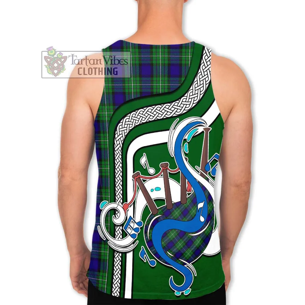 Alexander Tartan Men's Tank Top with Epic Bagpipe Style