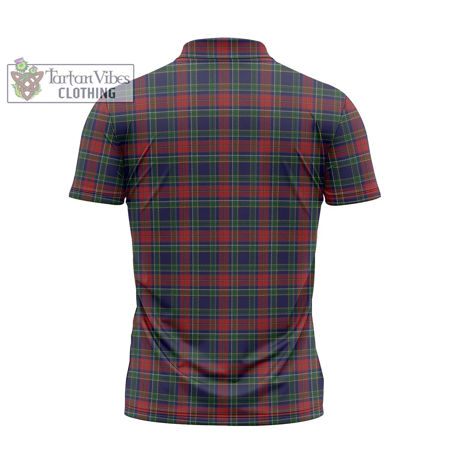 Allison Red Tartan Zipper Polo Shirt