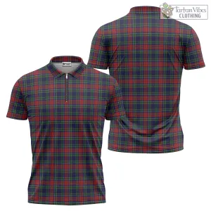 Allison Red Tartan Zipper Polo Shirt