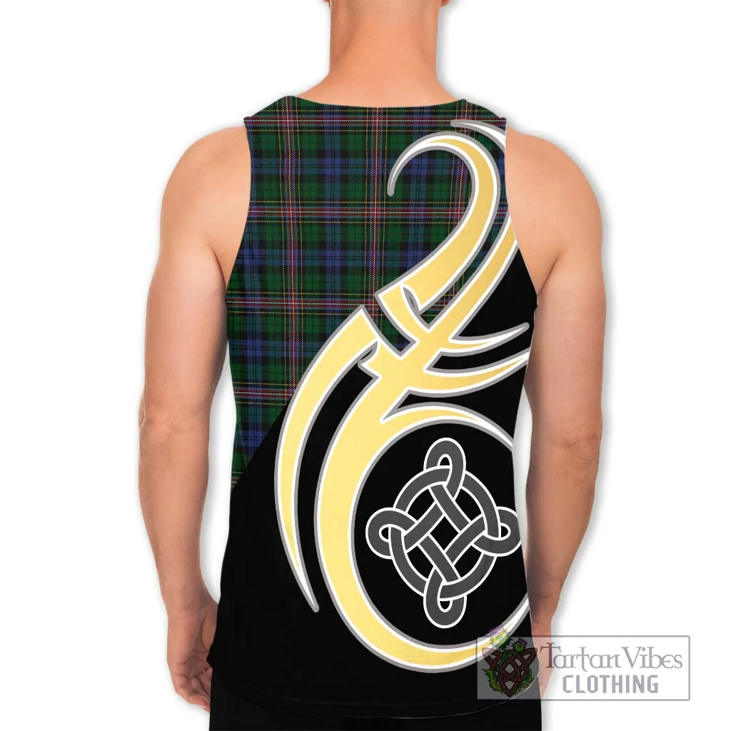 Allison Tartan Men's Tank Top with Family Crest and Celtic Symbol Style