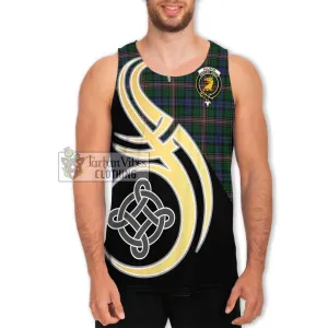 Allison Tartan Men's Tank Top with Family Crest and Celtic Symbol Style