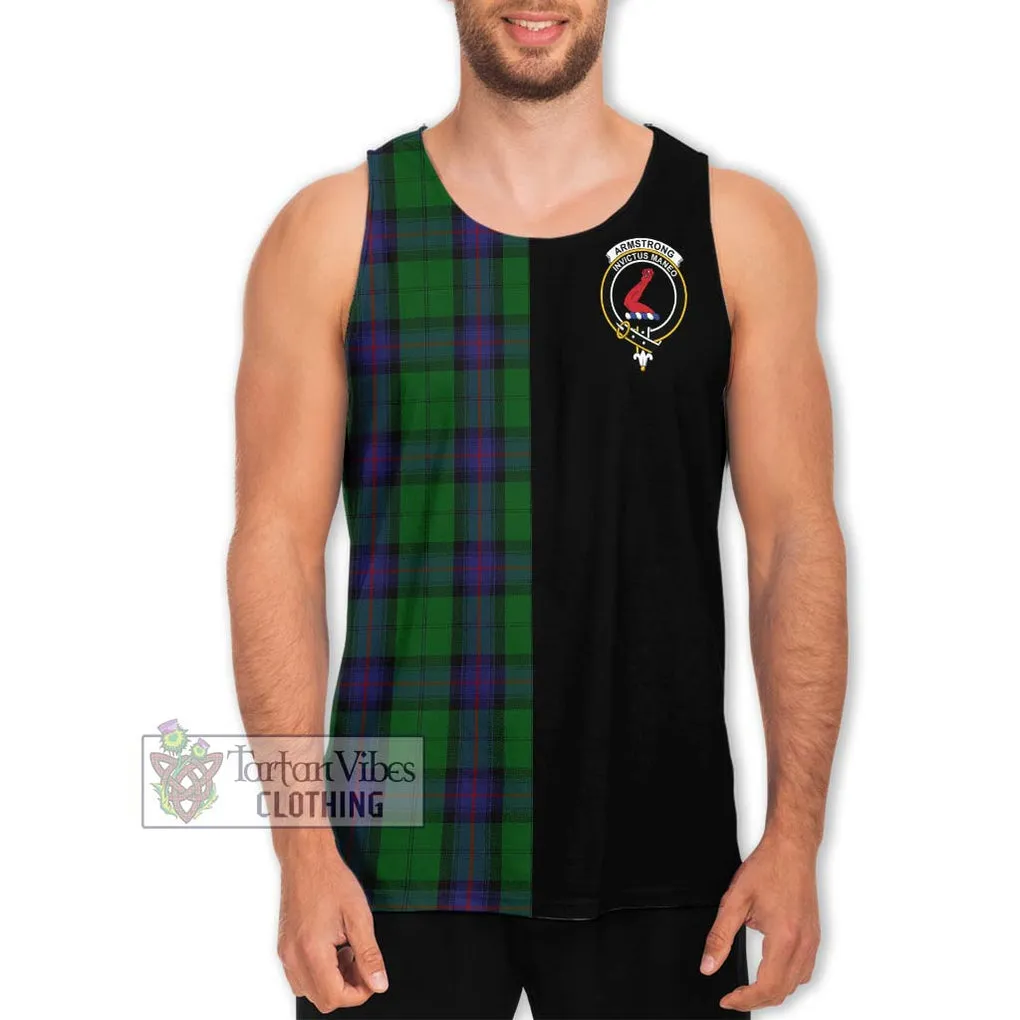 Armstrong Tartan Men's Tank Top with Family Crest and Half Of Me Style