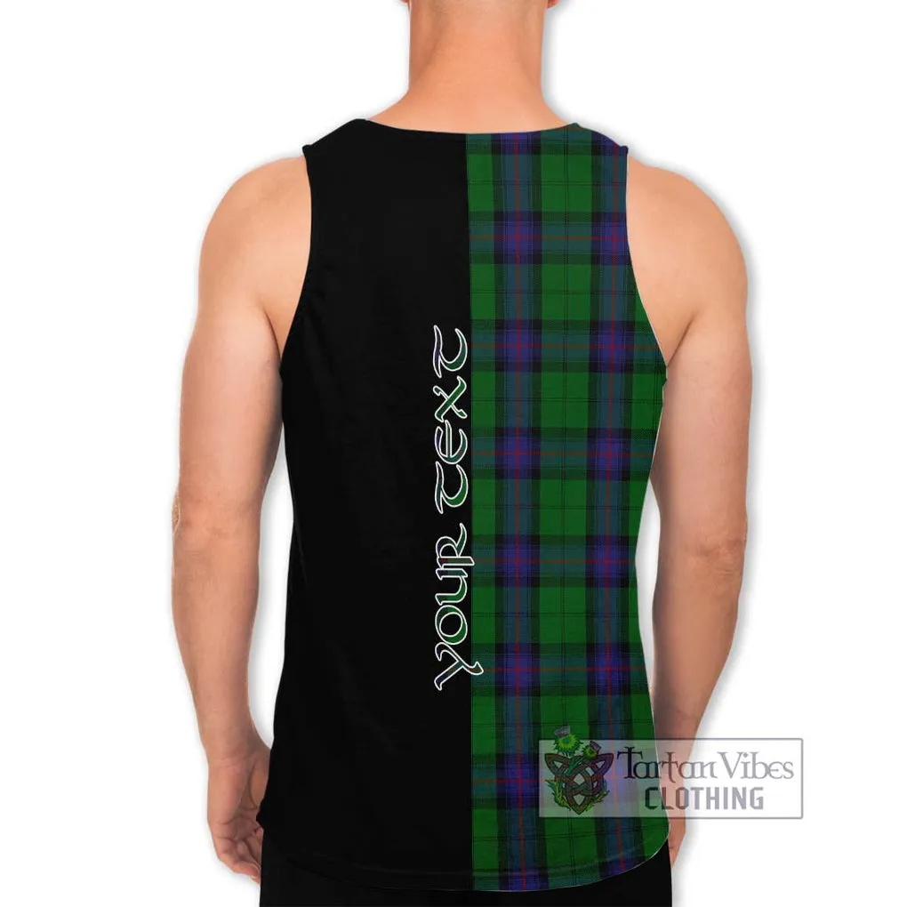 Armstrong Tartan Men's Tank Top with Family Crest and Half Of Me Style