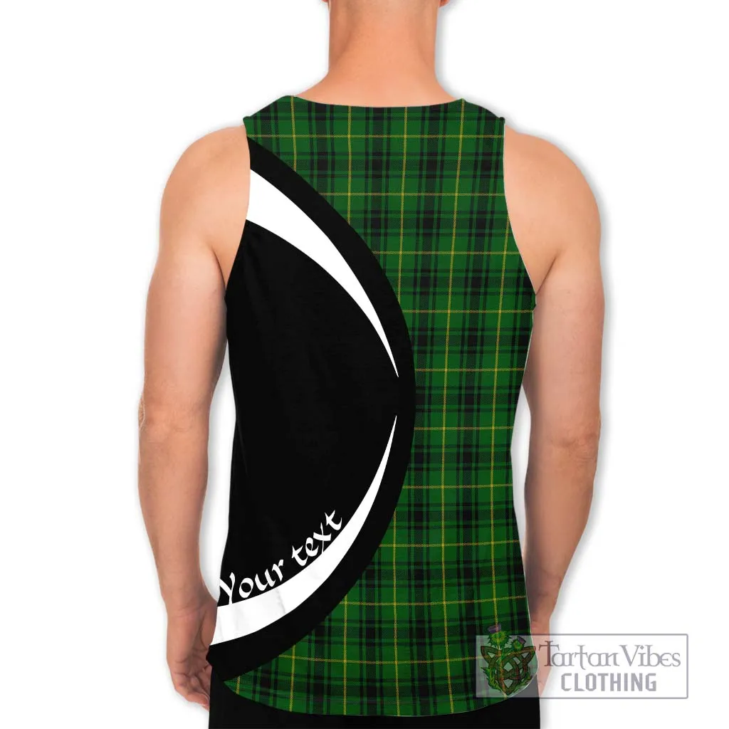 Arthur Tartan Men's Tank Top with Family Crest Circle Style