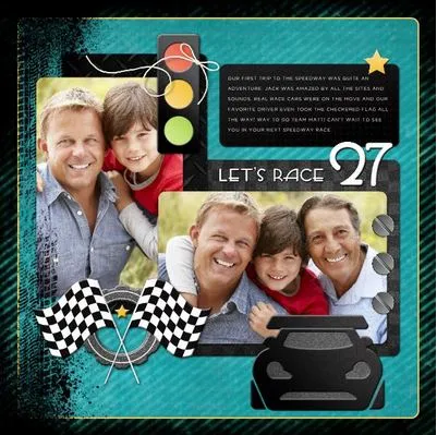 At the Speedway Digital Scrapbook Kit