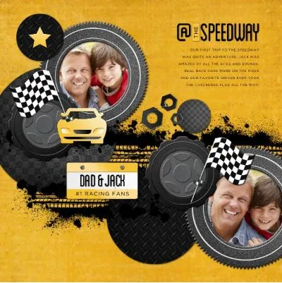 At the Speedway Digital Scrapbook Kit