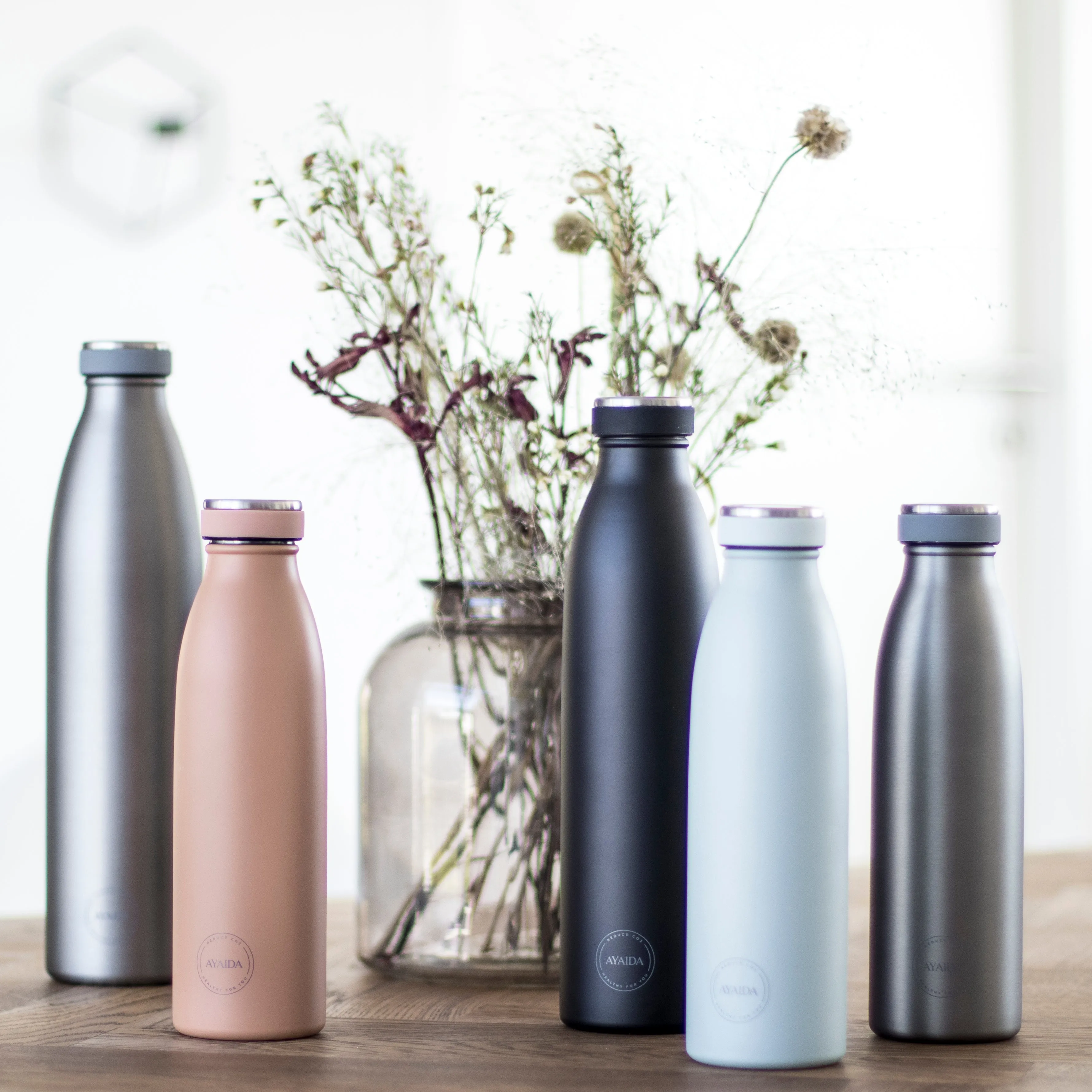 Aya & Ida Reusable Bottle 500ml for Hot & Cold Drinks | Various Colours