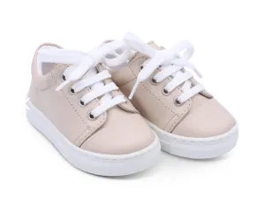 B203 Santiago Nude Leather Trainer Borboleta