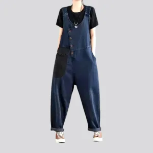 Baggy denim jumpsuit for women