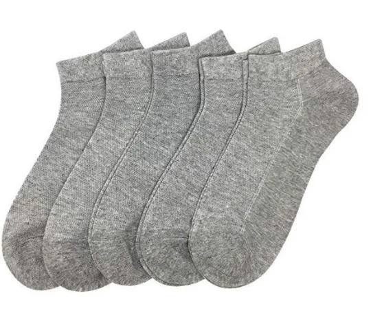 Bamboo Men Ankle Socks Thin Mesh Light Anti Odor Low Cut Soft Athletic Breathable Sock 5 Pairs