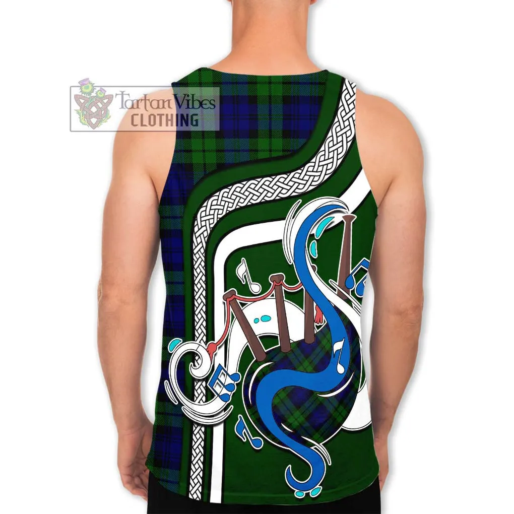 Bannatyne Tartan Men's Tank Top with Epic Bagpipe Style