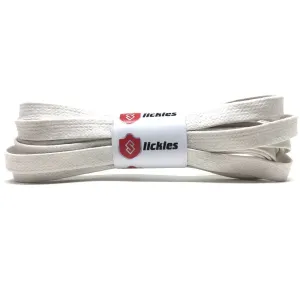 BASICS Waxed Flat Laces - White