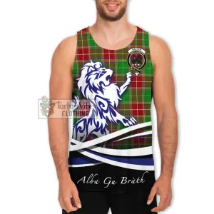 Baxter Modern Tartan Men's Tank Top with Alba Gu Brath Regal Lion Emblem