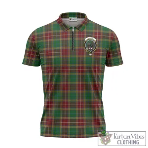 Baxter Tartan Zipper Polo Shirt with Family Crest