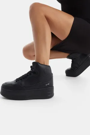 Bershka Monochrome Platform Sneakers