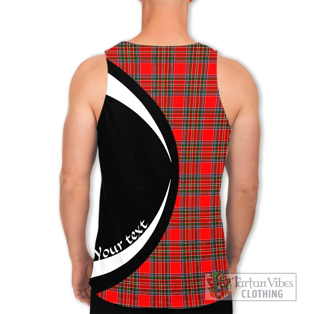 Binning Tartan Men's Tank Top with Family Crest Circle Style