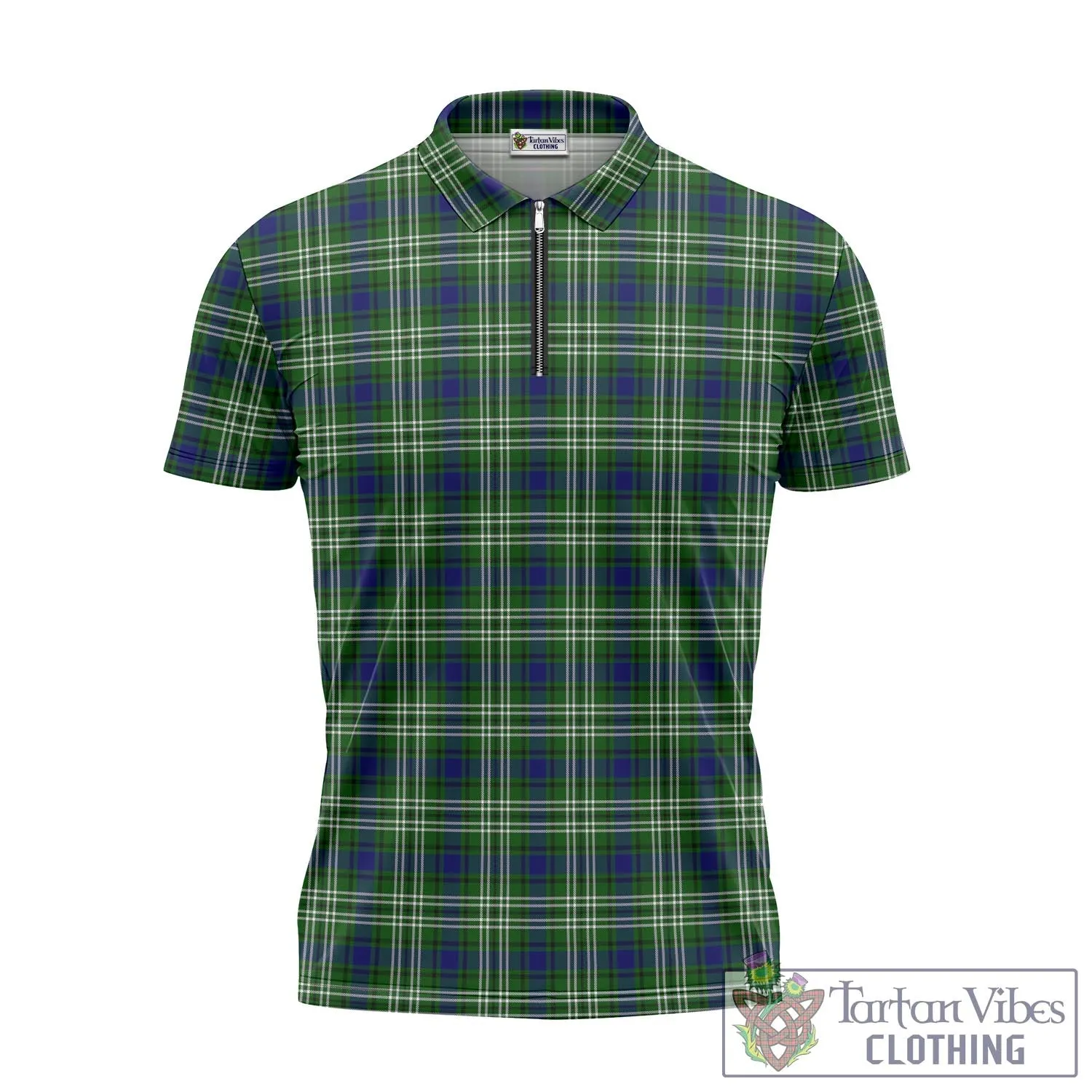 Blackadder Tartan Zipper Polo Shirt