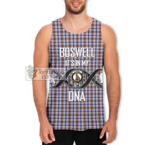 Boswell Tartan Men's Tank Top with Family Crest DNA In Me Style