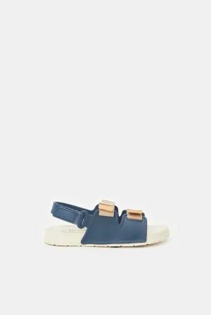 Boys Navy Slide With Backstrap