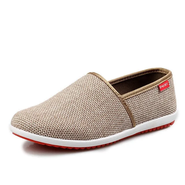 Breathable Hemp Summer Loafers Soft Shoes