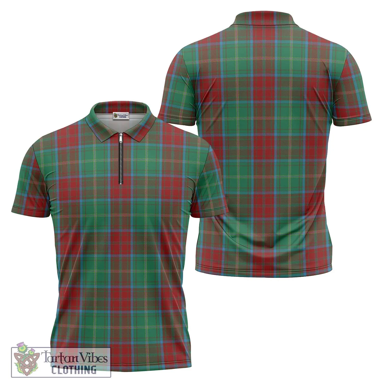 Brewer Tartan Zipper Polo Shirt