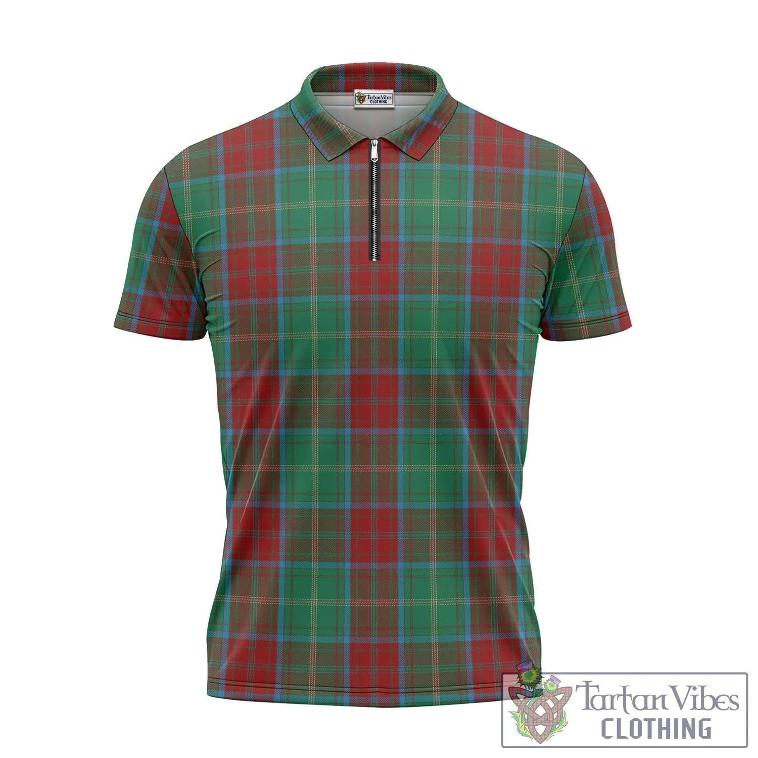 Brewer Tartan Zipper Polo Shirt