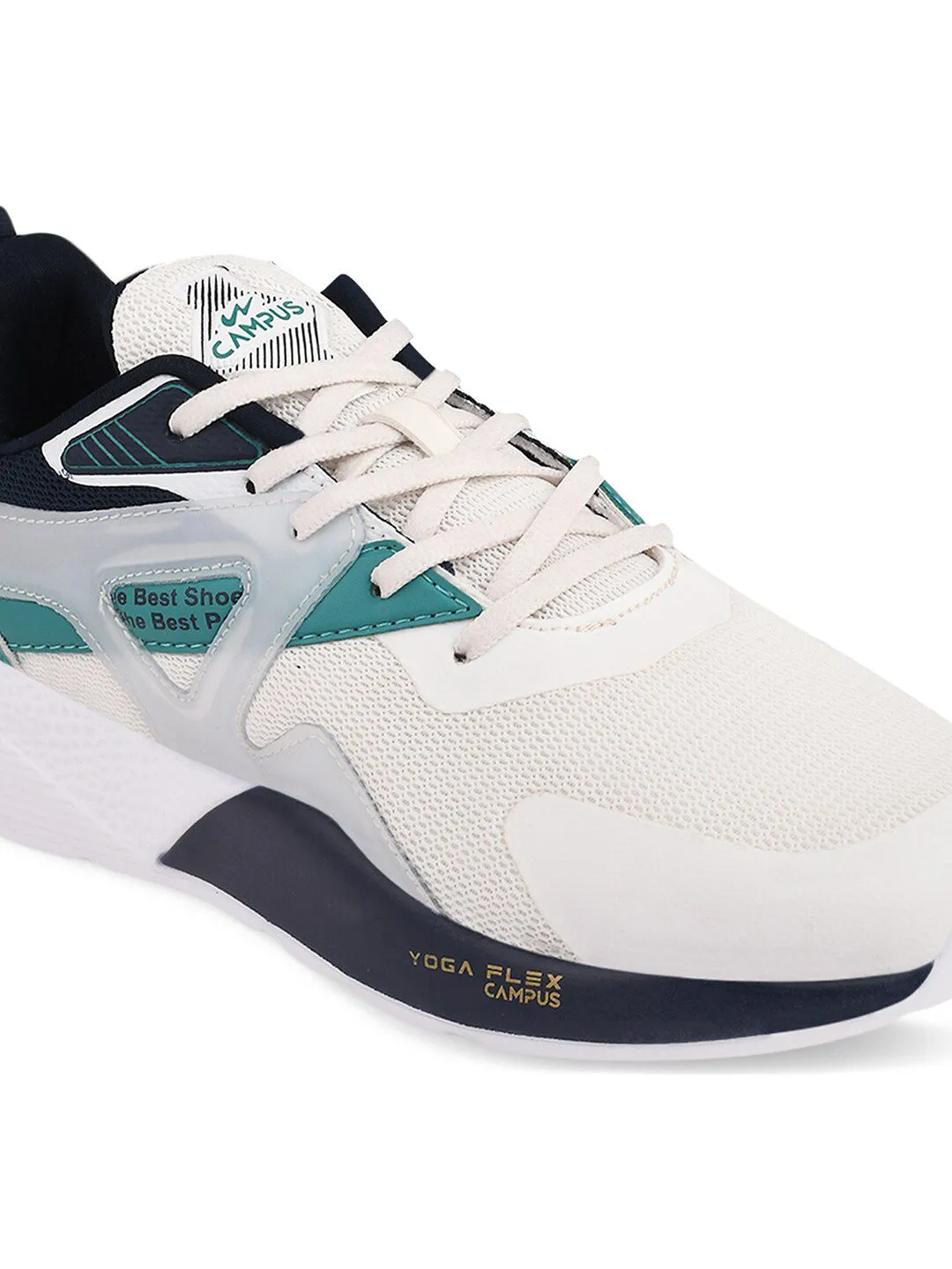 Campus Women White Mesh Running Shoes