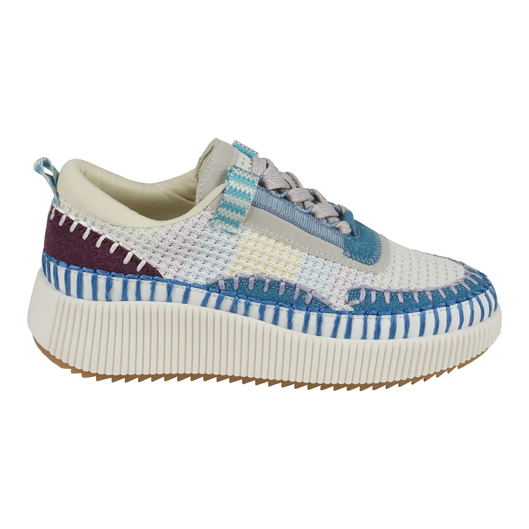 Ceci Blue Lace-Up Sneakers