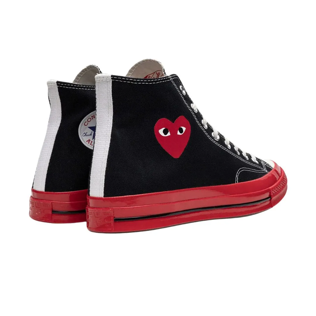 COMME DES GARÇONS PLAY CONVERSE CHUCK TAYLOR BLACK RED SOLE