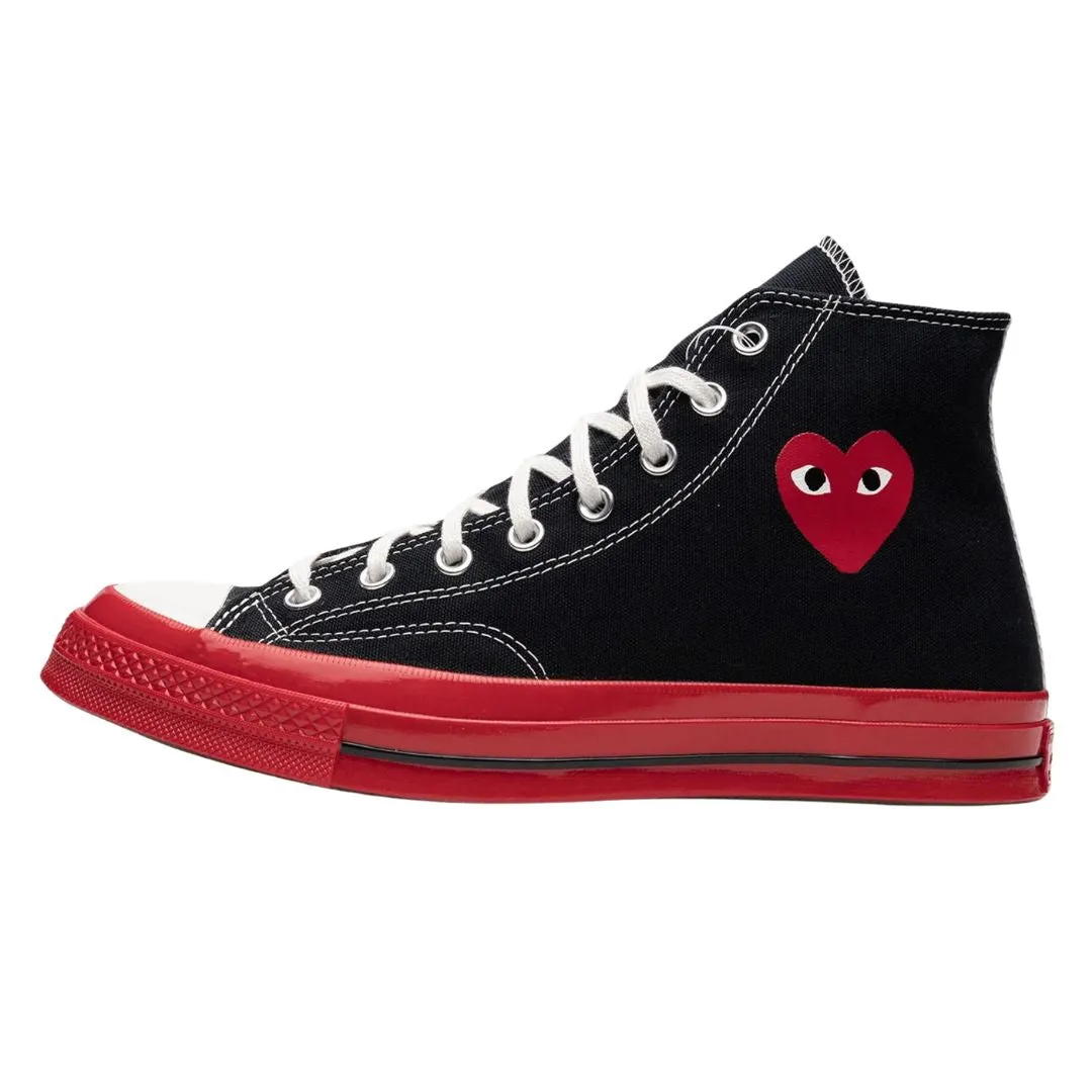 COMME DES GARÇONS PLAY CONVERSE CHUCK TAYLOR BLACK RED SOLE