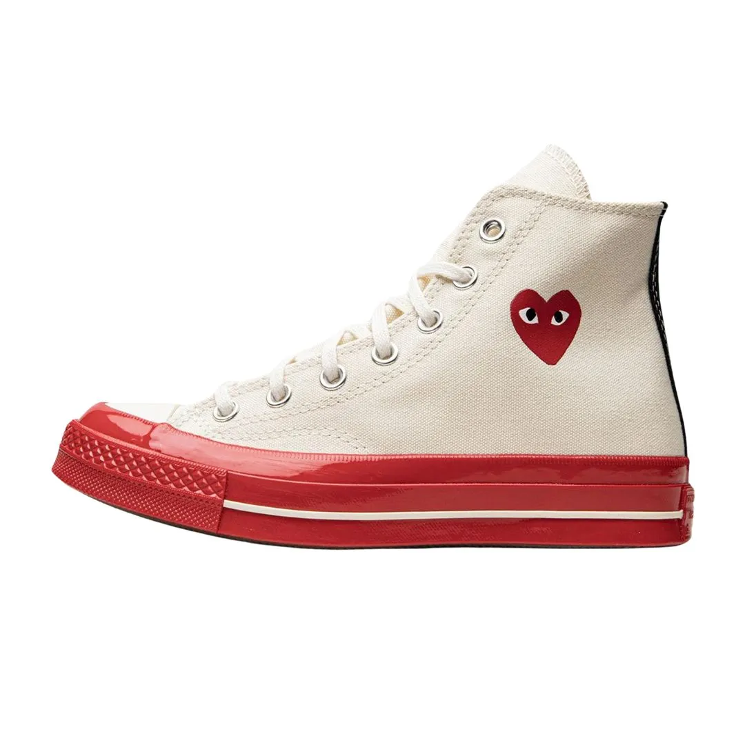 COMME DES GARÇONS PLAY CONVERSE CHUCK TAYLOR WHITE RED SOLE