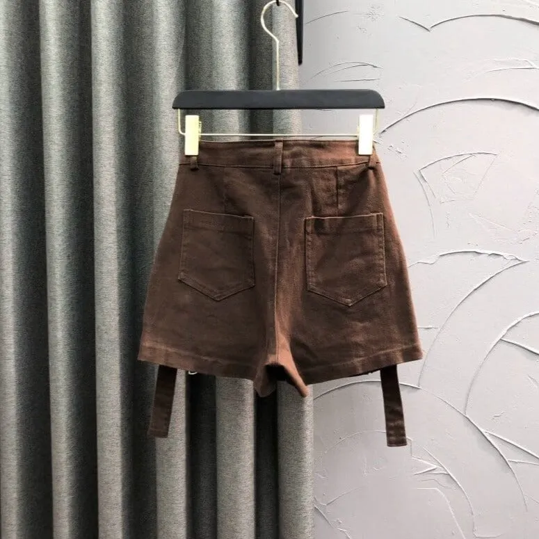 Corduroy Cowboy Western Suspenders Aesthetic Skirt