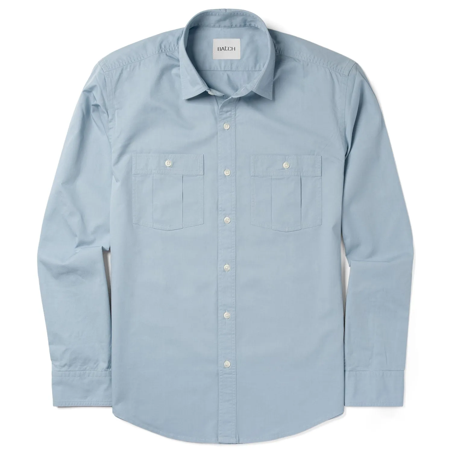 Craftsman Utility Shirt – Pale Blue Cotton Twill