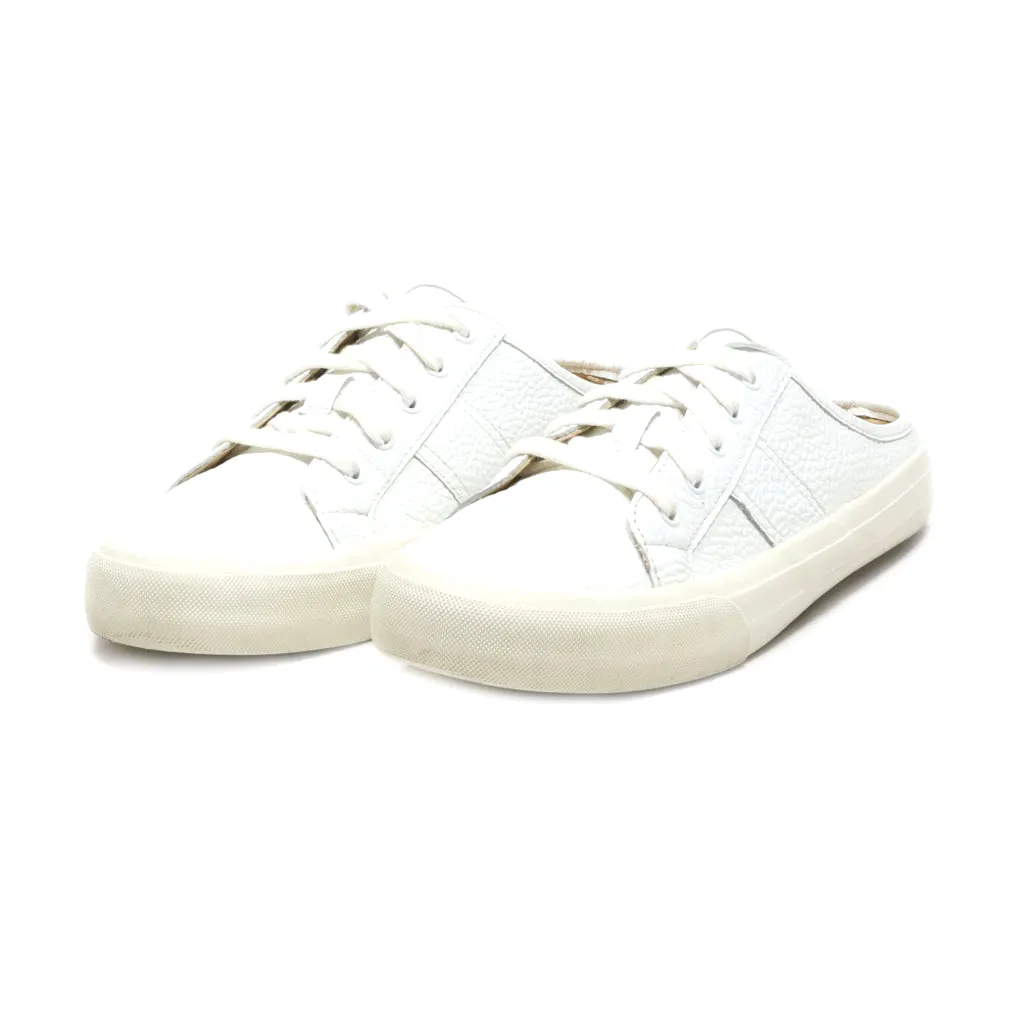 Crown Vintage Mules Leather White Colour For Women